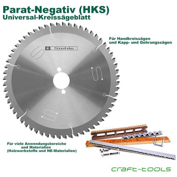 Stehle HKS Parat - Kreissägeblatt 165x2,4/1,6x20 Z= 48 HW/TR-F negativ